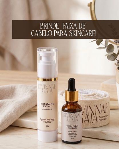 Kit  Nutrição e Hidratação Pele Madura : Resveratrol, Peptídeos e Bakuchiol