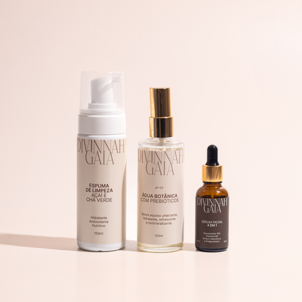 Kit Água Botânica + Espuma de Limpeza facial + Sérum 4 em 1