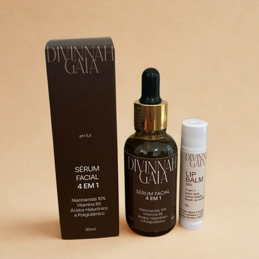 Kit Sérum 4 em 1 + Lip Balm Com Cor
