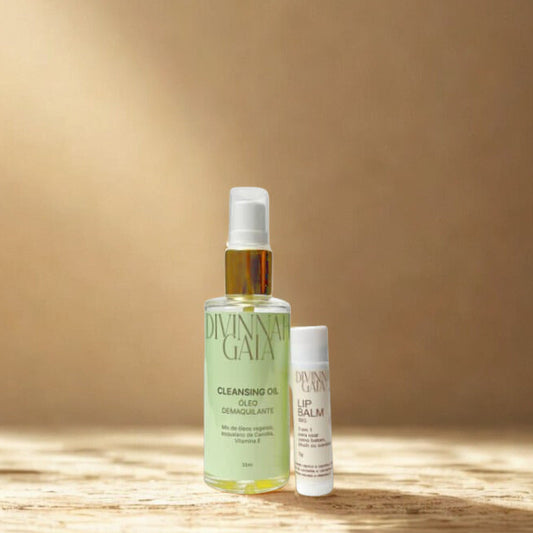 Kit Cleansing Oil + Lip Balm Com Cor